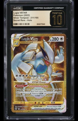 CGC Pristine 10 Lugia VSTAR 211/195 Pokemon Silver Tempest Gold
