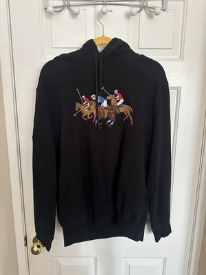 Polo Ralph Lauren Triple-Pony fleece hoodie W/ chest embroidery  size L