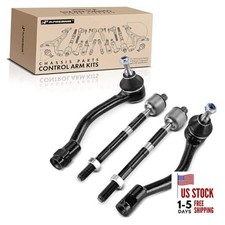 Set of 4, Front Inner Outer Tie Rod End Kit, Compatible with Kia Forte 2014