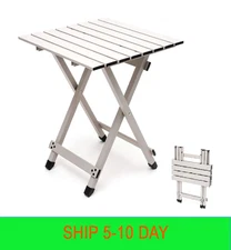 SUNNYFEEL Folding Camping Table - Lightweight Aluminum Portable Picnic Table, 18