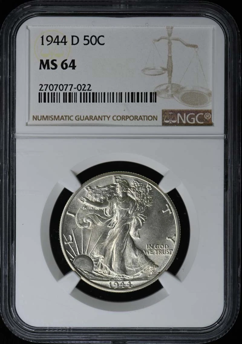 1944 Year Grade MS 64 Liberty Walking Half Dollars (1916-1947) for