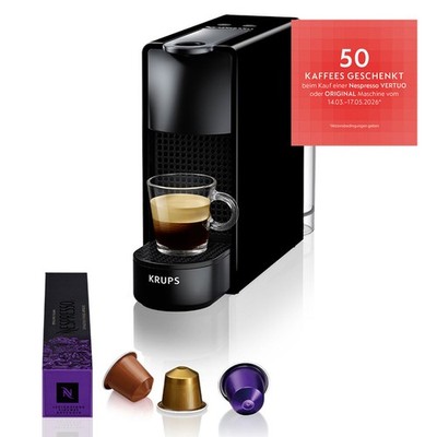 Krups XN1108 Essenza Mini Nespresso Kaffeemaschine Kapselautomat Schwarz