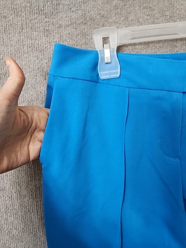 Worthington Pintuck Ankle Dress Pants Womens 4 Blue Stretch NEW - Picture 2 of 9
