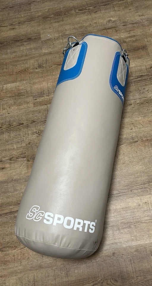 ScSPORTS Boxsack, mit Boxsack 25 kg, inkl. Handschuhe und Kette, beige/petrol - Bild 4 von 4