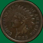 1883 Indian Head Cent Very Fine VF Coin, Minor Corrosion #39720