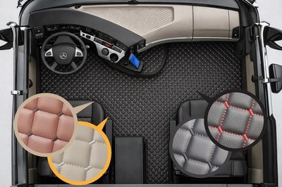 SOLOSTAR LKW Fußmatten für Mercedes Actros MP4 MP5 Leder Mehrfarbig