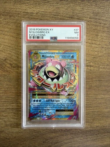 PSA 7 M  Slowbro  EX  Holo  Foil  Card #27 Evolutions 2016 Pokemon