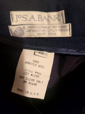 Vntg Jos A Bank Pleated Trouser Bermuda Shorts Womens 100% Worsted