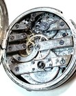 H. Mathey COIN Silver Pocket Watch Roman Numerals KEY WIND SET HAIRSPRING FINE — photo 4