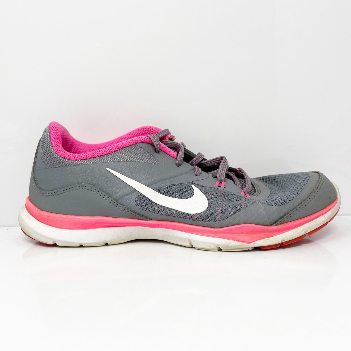 Nike Womens Flex Trainer 724858-003 Gray Running Shoes Sneakers Size