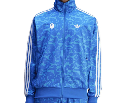 BAPE x adidas Blue Bird Camo Jacket Full Zip Collared Originals