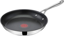 Image of Tefal Jamie Oliver Cook's Direct Stainless Steel 24cm Non-Stick Frying Pan NEW