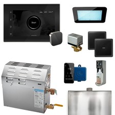 Mr. Steam MS90EC1 xDream Steam Shower Kit Black x Polished Nickel