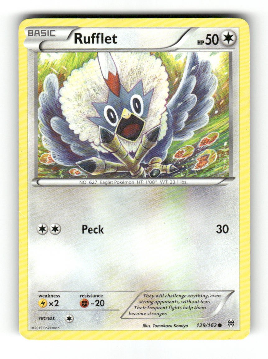 Rufflet 129/162 Common XY - BREAKthrough Pokemon Moderately Played