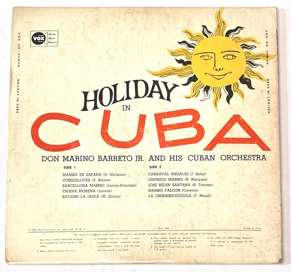 Don Marino Barreto Jr  - Holiday in Cuba - Mambo en España - US 1955 - Image 2 of 4