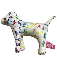 Victoria's Secret Pink Dog NWT Grand Opening Dog plush 2014 Rainbow Logo