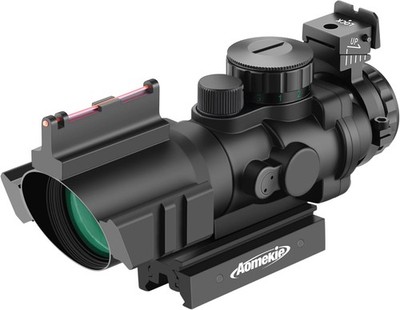 Zielfernrohr 4x32mm mit Fiberoptic 11mm/22mm Schiene für Jagd Softair Armbrust