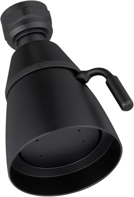 Angle Simple Shower Head, Brass High 2-1/16'' x x 3-7/16'', Matte Black 