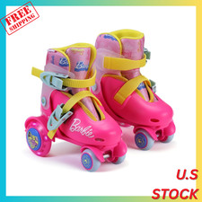 Barbie Adjustable Roller Skates Light Up Wheels Size 9 to 12 Durable Comfort