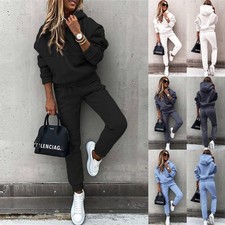 Trainingsanzug Hose Jogginganzug Sweatshirt Pulli Sport Hose Fitness Damen Basic