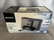 SONY ICF-CS10IP AUDIO DOCK WITH CLOCK & RADIO FOR iPhone/iPod BLACK NEW NIB
