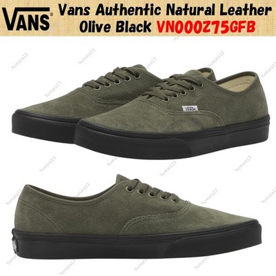 Vans Authentic Natural Leather Olive Black VN000Z75GFB Men's Size