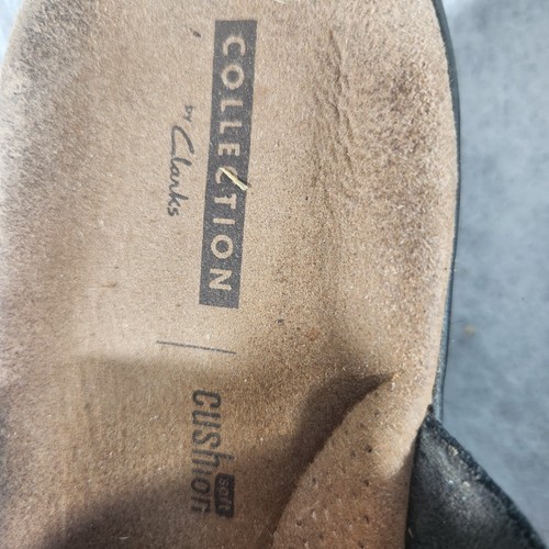 Clarks Collection Sandals Black Slide On Cushion Women's Size 10 M - Picture 4 of 6