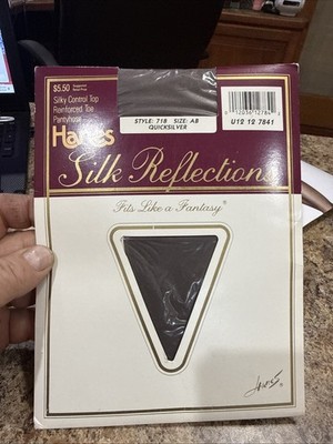 Hanes Silk Reflections Hosiery Quicksilver size AB Style 718