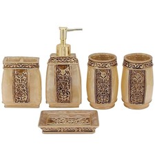 5 Piece Bathroom Set, Collection Bath Set Features Soap Dispenser, Toothbrush...