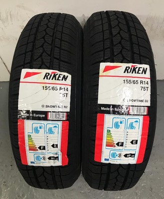 2 X 155 65 R14 Riken Michelin Snow Time B2 75t 155 65 14 Two Tyres Ebay