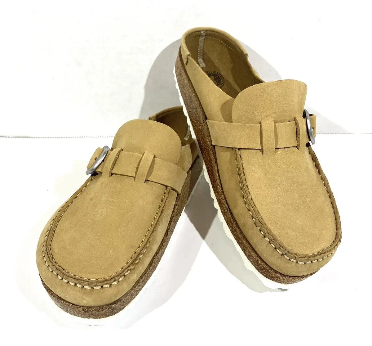Birkenstock Buckley Women s Size 7 EU38 N Fit Latte Cream Leather