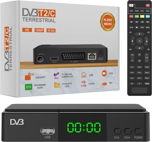 Decoder Digitale Terrestre 2024 - DVB-T2/C Decoder, Support Scart, HDMI Output, - Zdjęcie 9 z 12