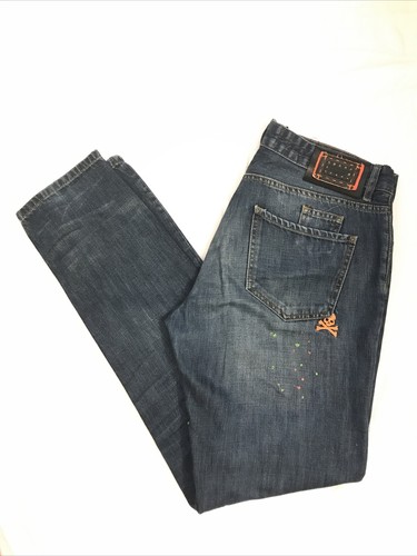 Philipp Plein Indian Cowboy Straight Cut Men's Button Fly Distressed Jeans  SZ 34 | eBay
