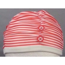 NWT NEW Gymboree stripe Swimmers Swim Cap Hat Beanie baby Size 6 - 12 Months
