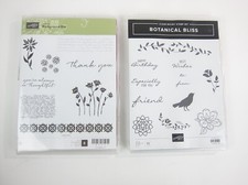 Stamping Up Stamp Set BOTANICAL BLISS  BACKGROUND BITS 19pc Thankful Birthday