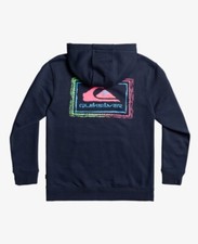 Quicksilver Hoodie Jacket Boys Youth Small 6Long Sleeve Blue Full Zip