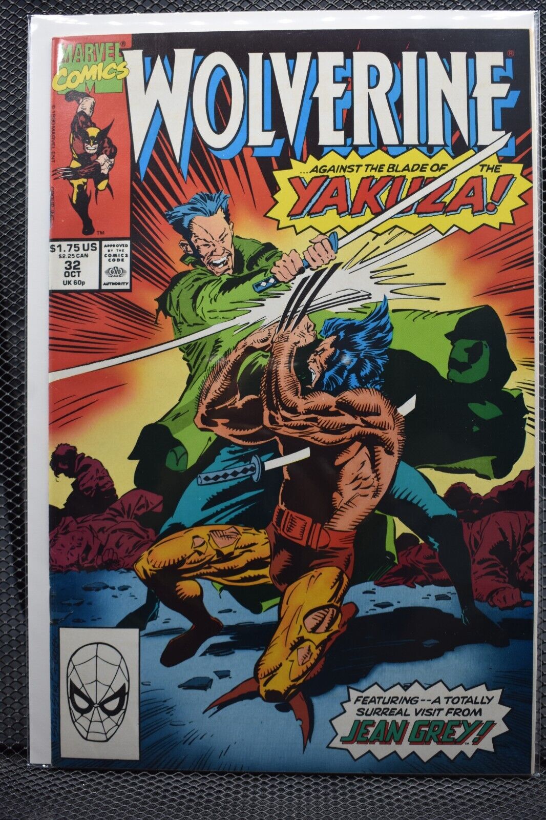 Wolverine #32 Direct Marvel Comics 1990 Larry Hama & Marc Silvestri 9.0