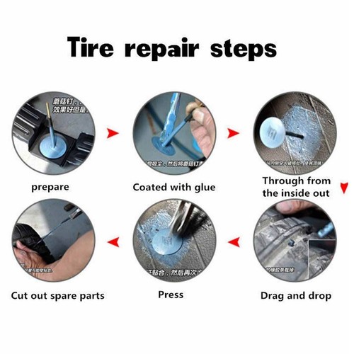 Plug Patch Rasp 48PCS Auto Car Truck Tire Tyre Puncture Repair Plug Patch Kit 36mm 4mm ...