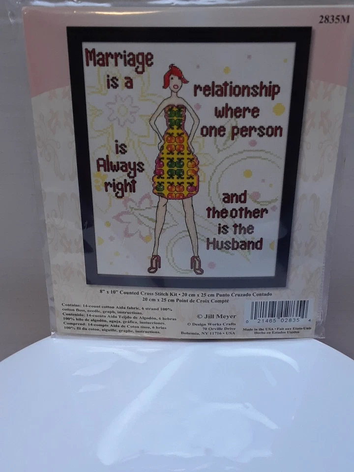 2835M Design Works Jill Meyer 8x10 Counted Cross Stitch Kit “Marriage” #2935M - Image 4 of 4