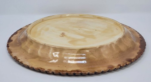 Antique Victorian Majolica Bird and Prunus Platter 19th Century - Picture 9 of 12
