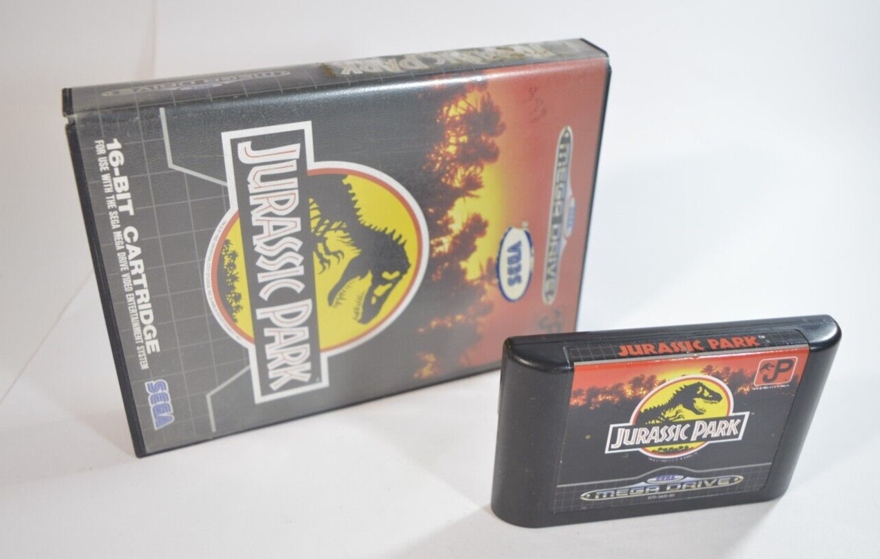 Jurassic Park + boite MD megadrive PAL SEGA original (Europe Vidéo Game)