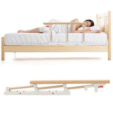 Folding Bed Rails For Elderly Medical Hospital Side Wooden Adults Guard Rail