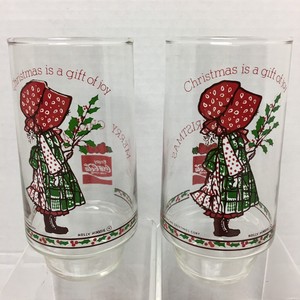 holly hobbie coke christmas glasses