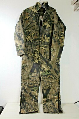 Vintage Mossy Oak Camouflage Coveralls 1pc Hunting Suit Camo Full