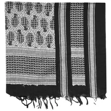 Mil-Tec Shemagh Scarf Pineapple Hiking Headscarf Bandana Outdoor Black / White