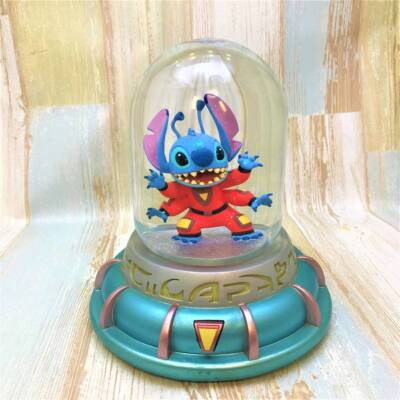 Lilo & Stitch Airship UFO Vehicle Snow Glob Figure Tokyo Disney