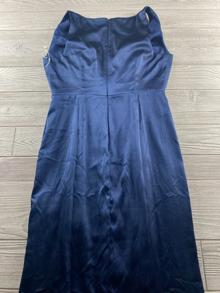 Новый без ЯРЛЫКОВ $169 ADRIANNA PAPELL женщин темно-синий макси платье 8 Surplice свадебный вечер. - Изображение 3 из 4