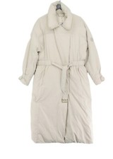 Ted Baker Ladies Long Cream Duck Down Filled Padded Jacket Size 4