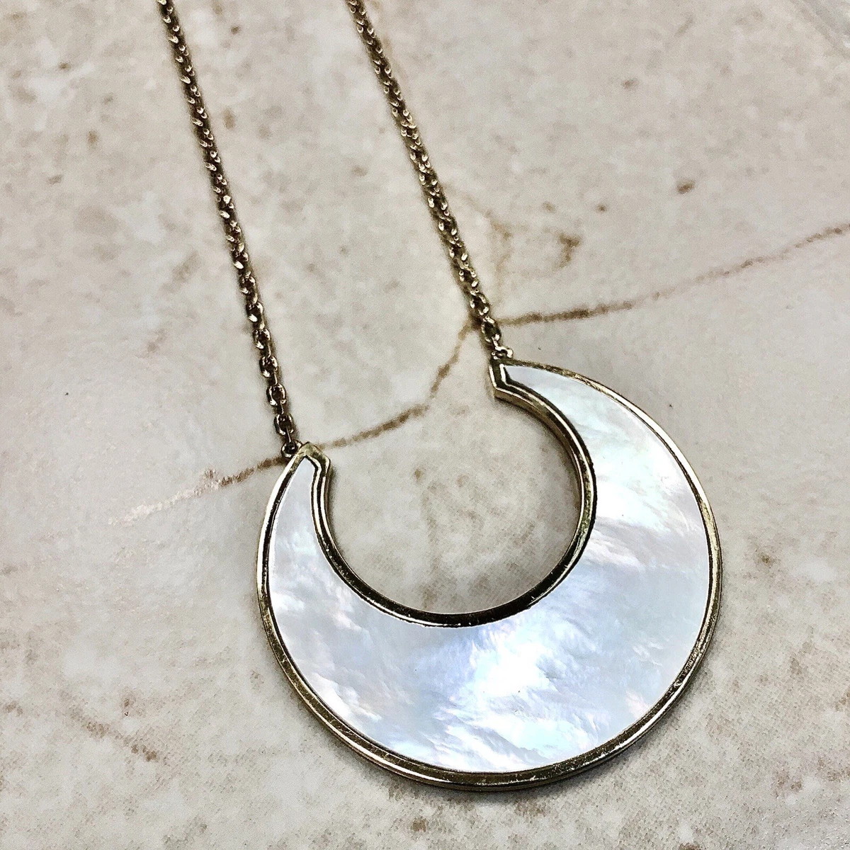 Pearl crescent deals necklace