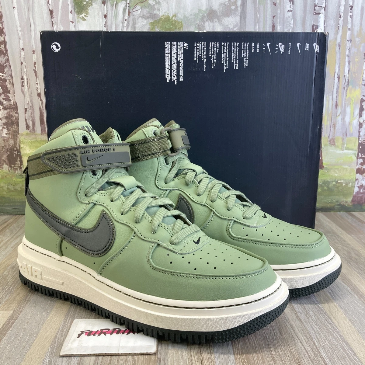 Official Nike Air Force One Low Premium Oil Green